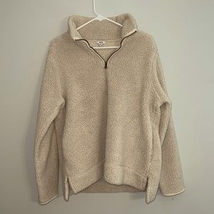 Women’s Sonoma cream fleece quarter zip Size XL
